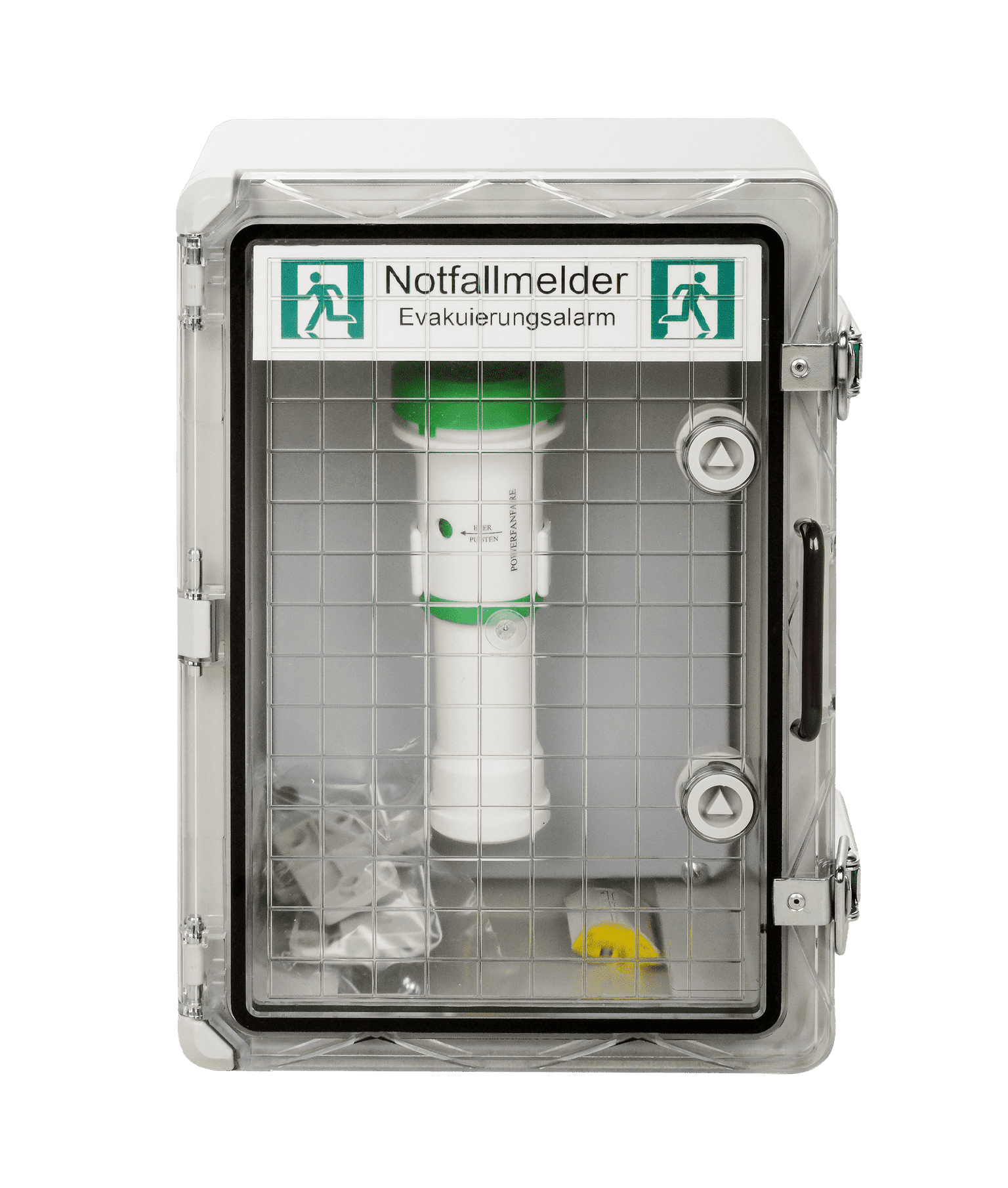NOT-SIGNALE® MT5-A Evakuierungs-Wandmelder für Außenanlagen – Mechanischer Notfallmelder mit 100 dB